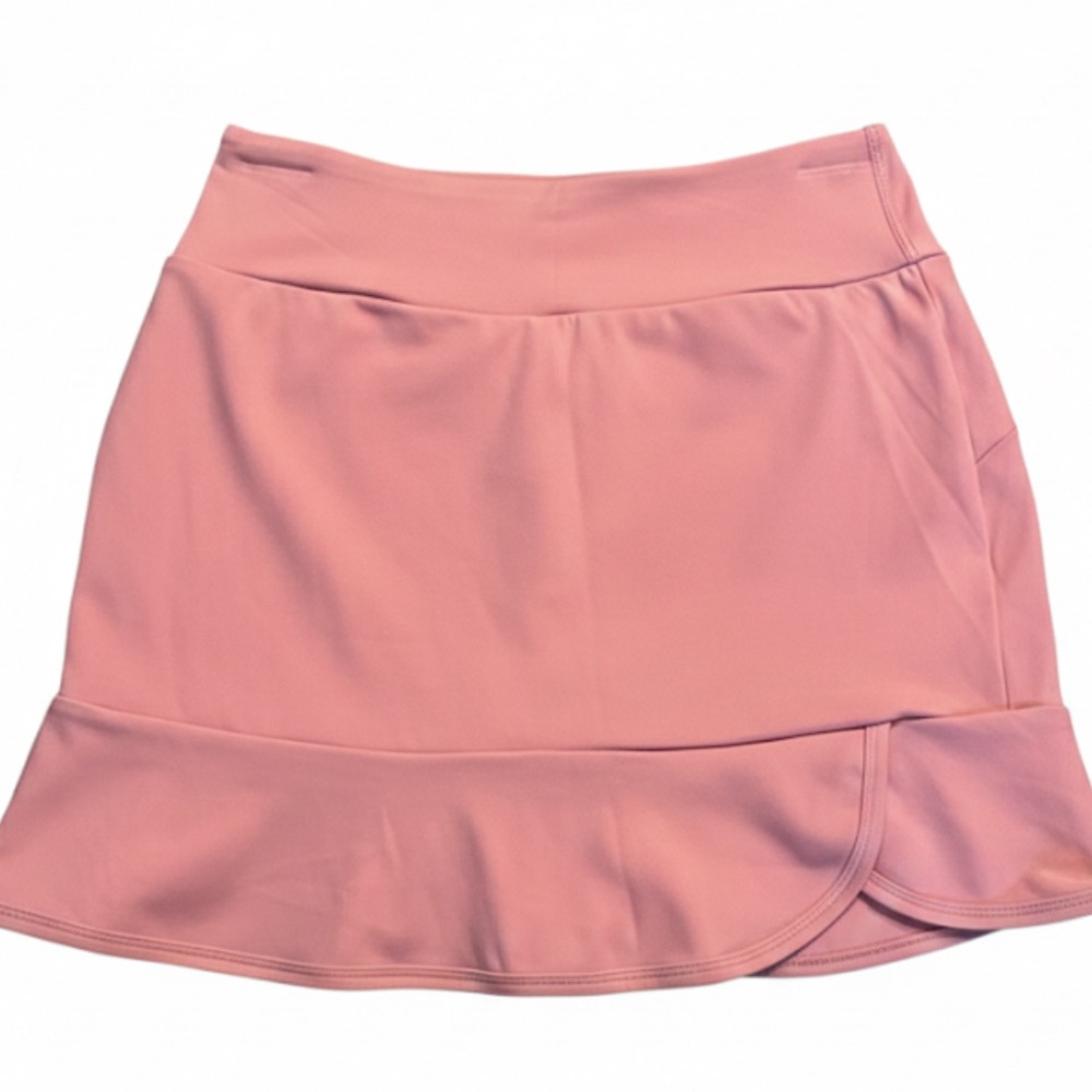 NWT Halara SoftlyZero Airy High Waisted Tiered Petal Golf Skirt Small Shell Pink